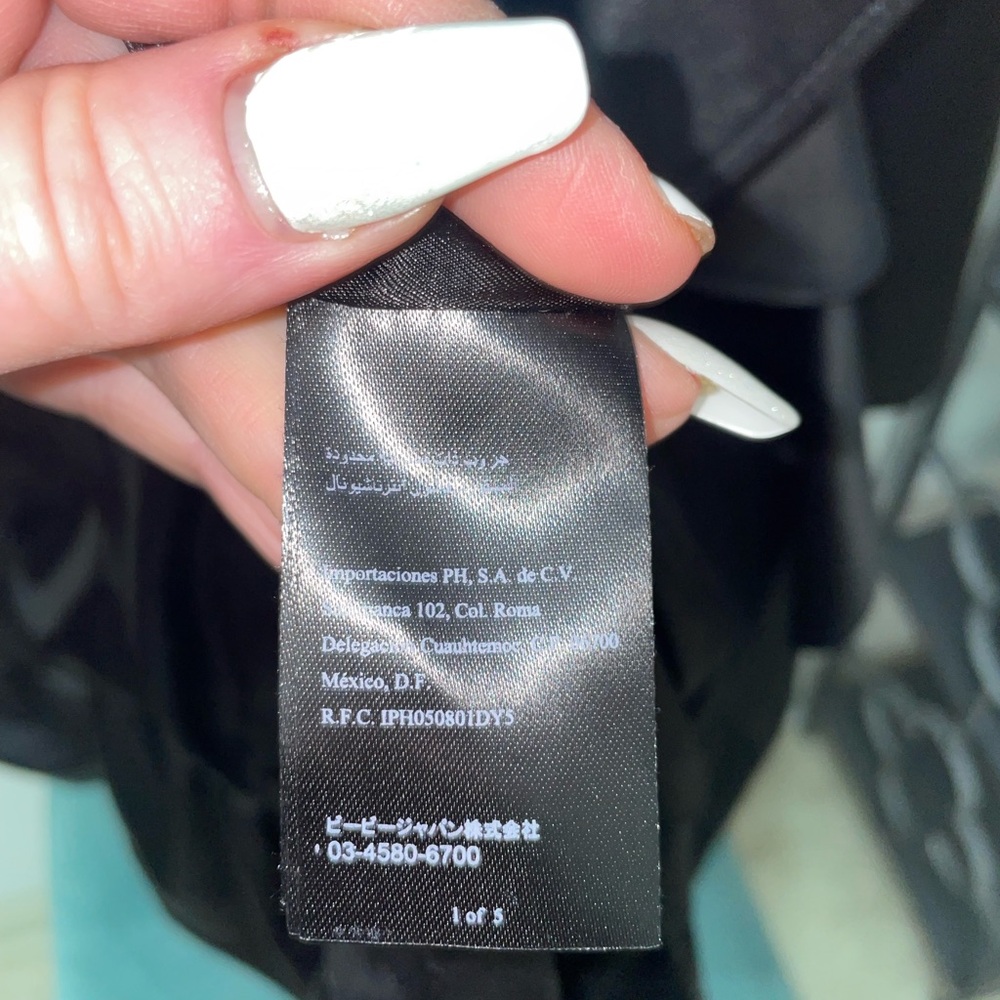 bebe Black Ruffle Coat - Picture 6 of 7